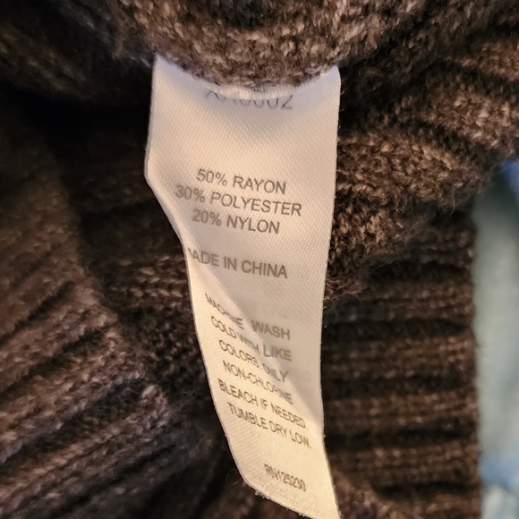 Cali Be Ribbed Wrap Front Sweater On Dark Charcoal Size Medium NWOT - Picture 7 of 8